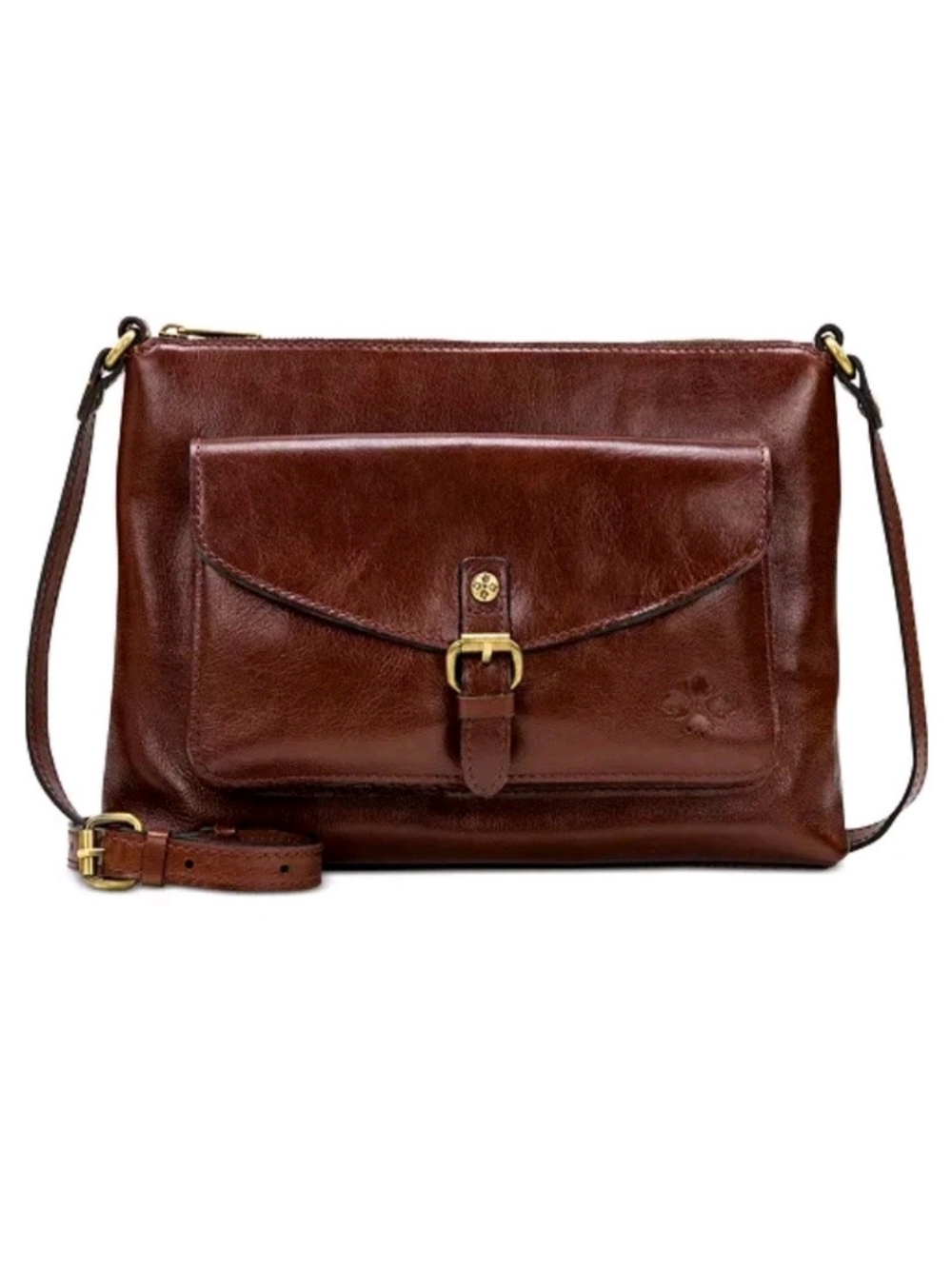Patricia Nash Kirby East West Leather Crossbody British Tan